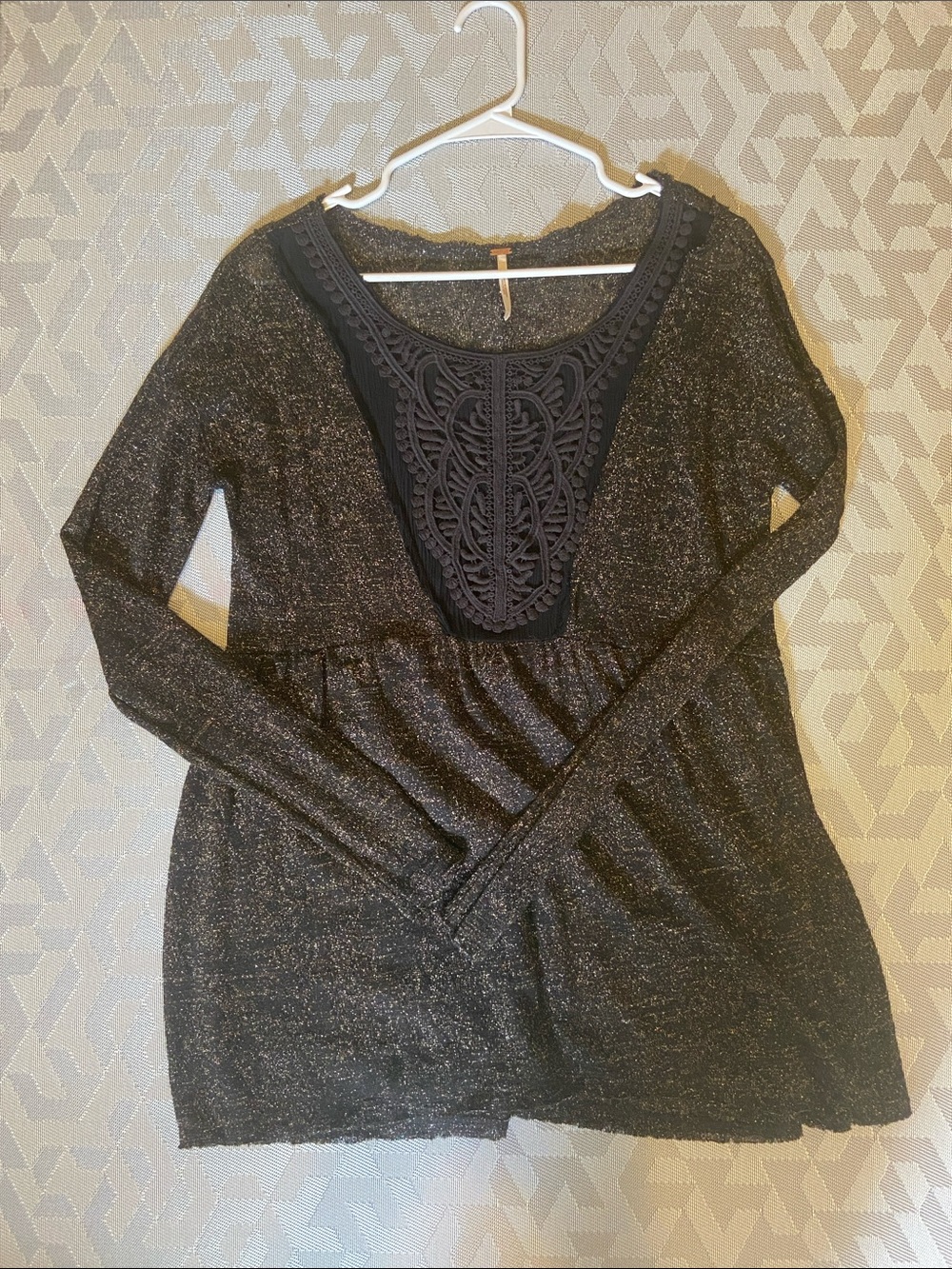Black Sparkle Free People Tunic